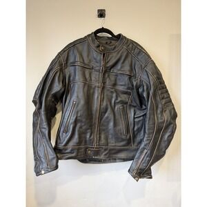 Xtreem Gear Leather Men's Motorcycle‎ Jacket Pads Size 3XL